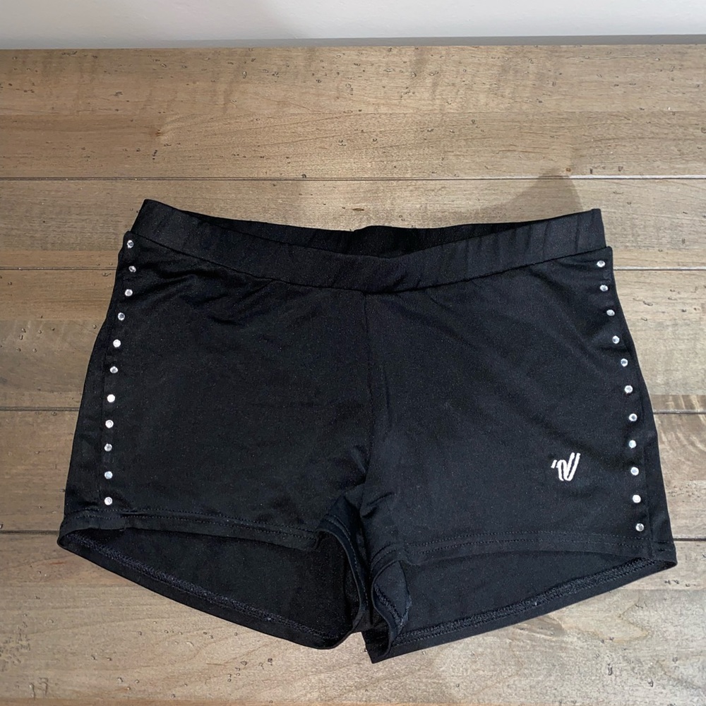 Rhinestone Varsity Spandex Shorts